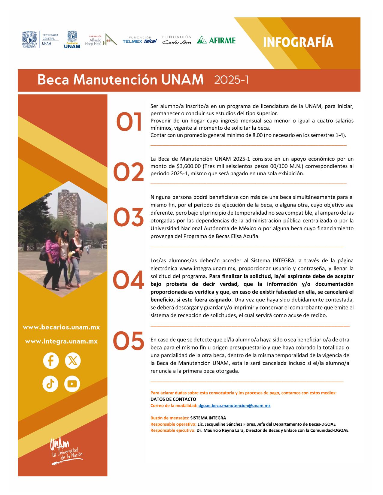 BECA MANUTENCIÓN UNAM